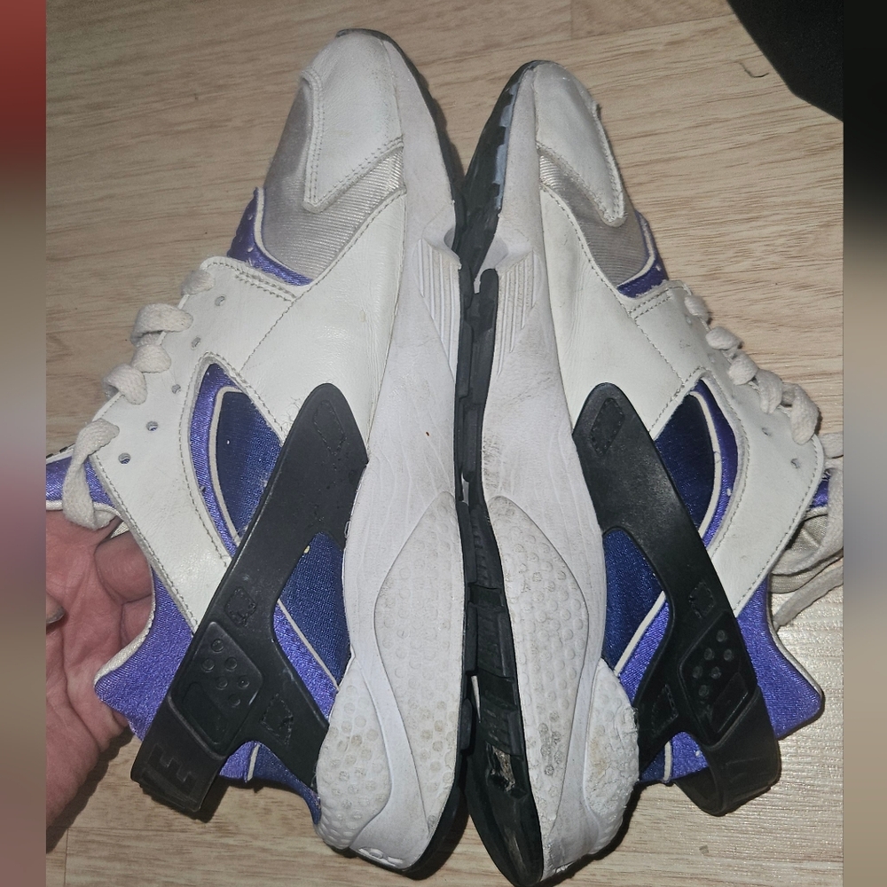 Nike Air Huarache Sneakers Purple White Trainers Women's Size 9 Shoes - Picture 5 of 16
